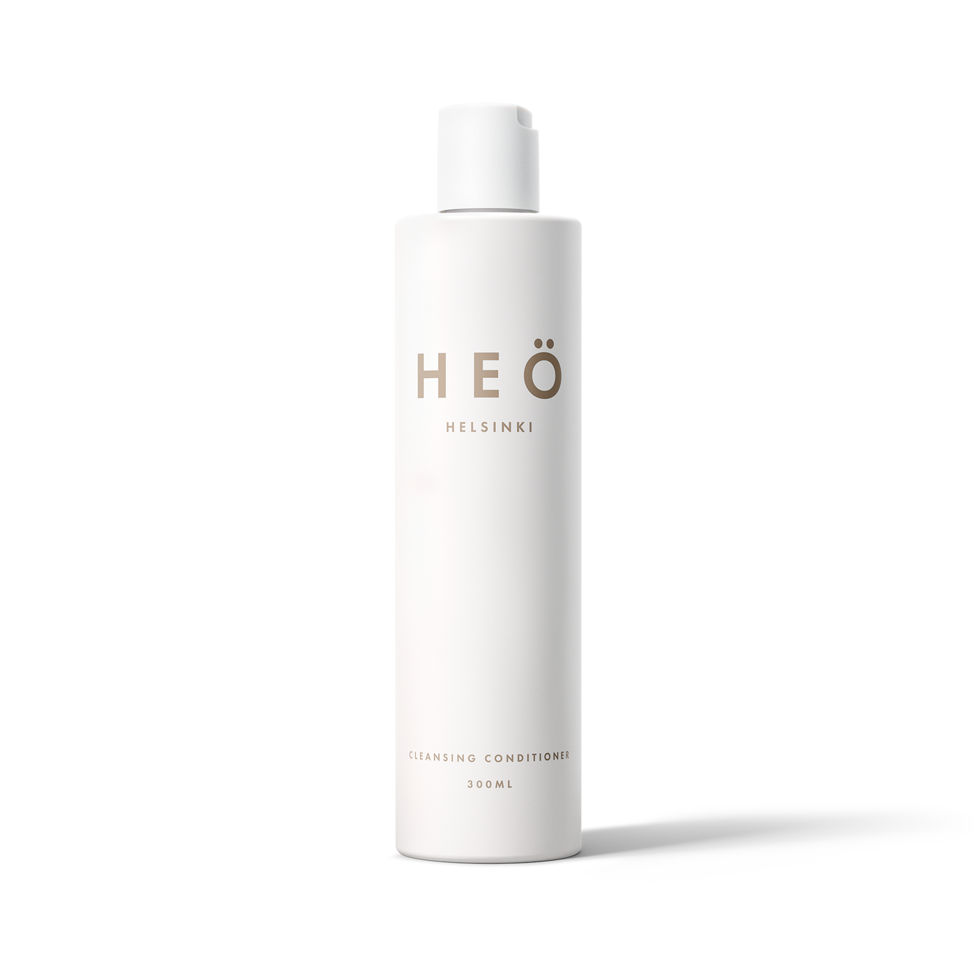 HEÖ Helsinki, hair product,  HEÖ Cleansing Conditioner, bottle front, cleansing, lightly purifying, moisturizing, and detangling shampoo-conditioner for treated hair