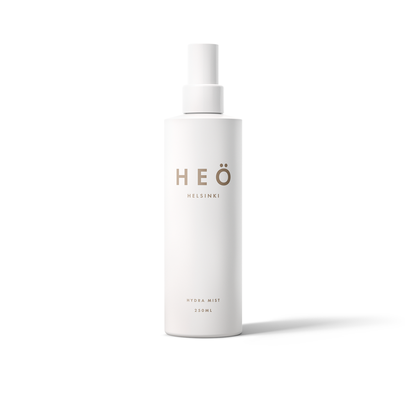 HEÖ Helsinki, hair product, bottle front,  HEÖ Helsinki hydra mist, deeply moisturizing and detangling treatment spray for treated hair